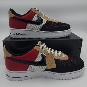 Nike Air Force 1 Low '07 LV8 Gym Red Black Hemp size 10.5 m